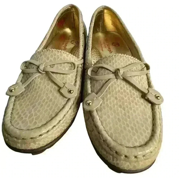 MARC JOSEPH NEW YORK womens Golf Genuine Leather Moccasin Gold Metallic Size 7 - Picture 9 of 11